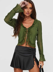 Kareela Long Sleeve Top Green
