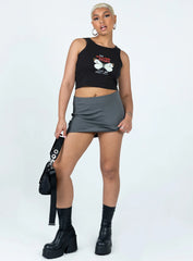 The Rolling Stones Butterly Cropped Tank Black