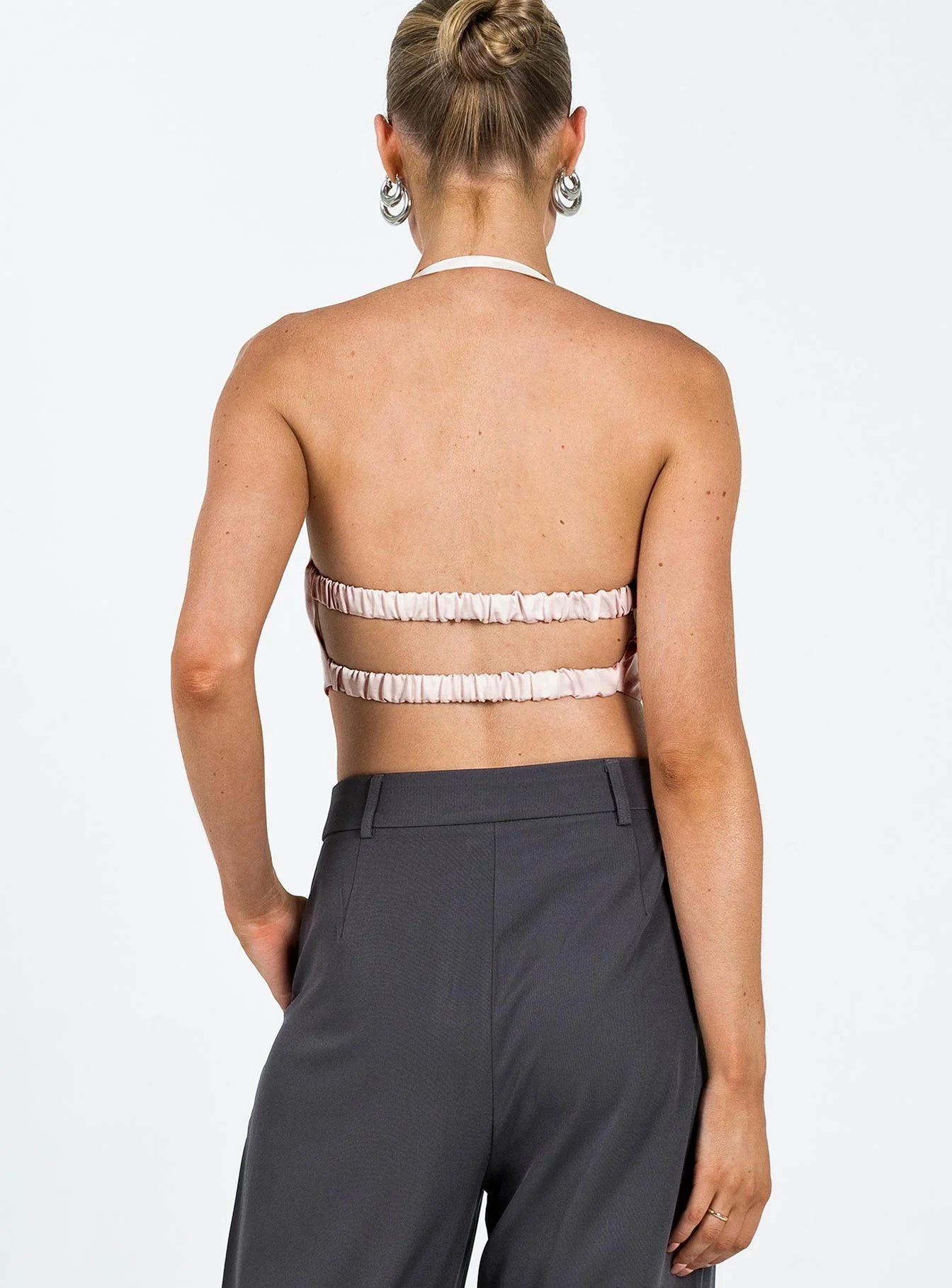 Macedon Satin Top Champagne