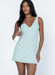 Harlen Mini Dress Blue / White Floral