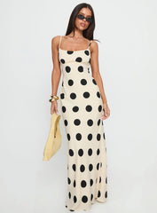 Avienna Maxi Dress Cream / Polka Dot