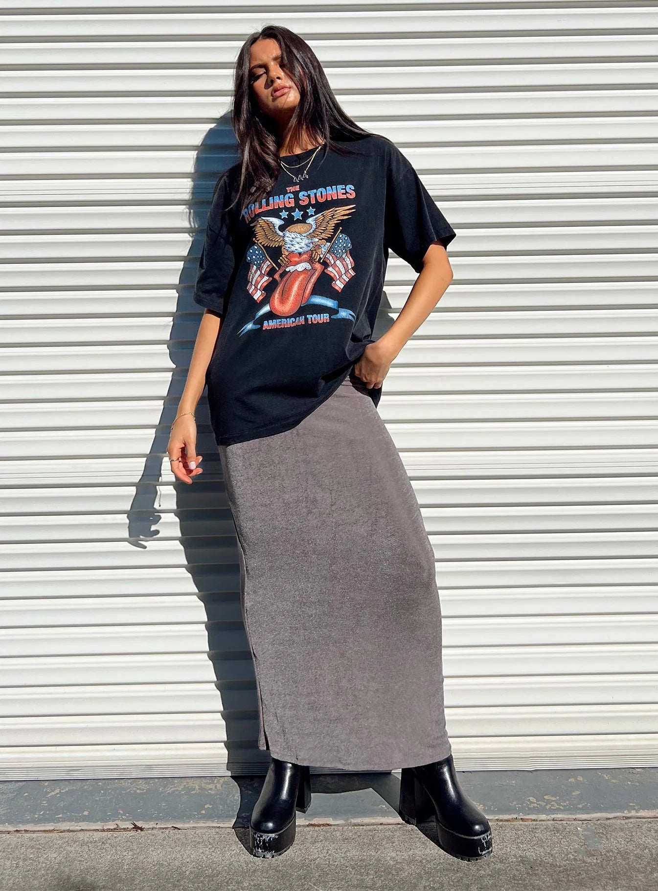 The Rolling Stone American Tour Oversized Tee Black