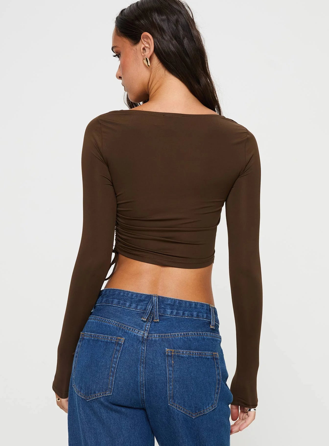 Take Me On Long Sleeve Top Brown
