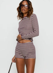 Caprise Micro Shorts Purple Stripe