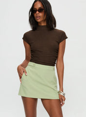 Hosier Twill Mini Skirt Green