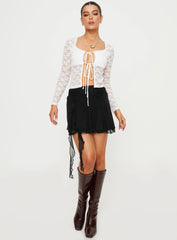 Cantone Long Sleeve Top White