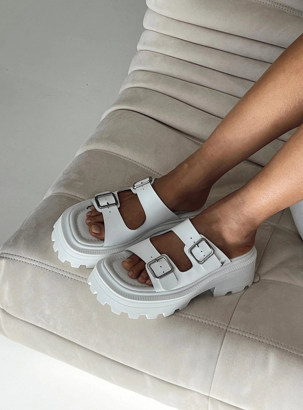 Windsor Smith Reach Sandals White