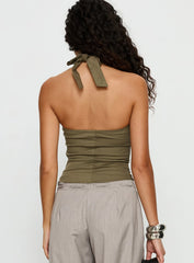 Merril Halter Top Khaki
