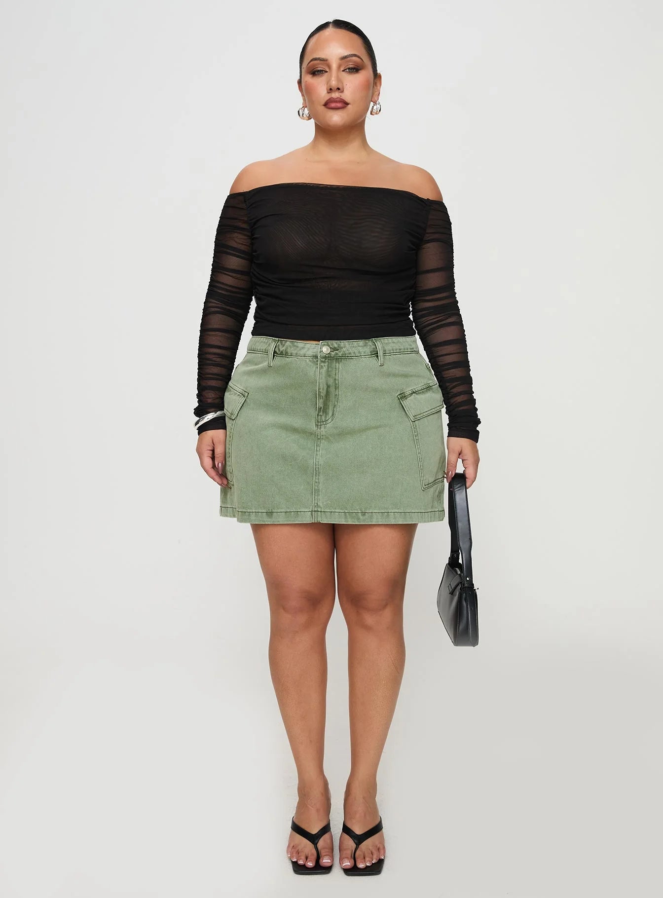 Hartford Off The Shoulder Top Black Curve