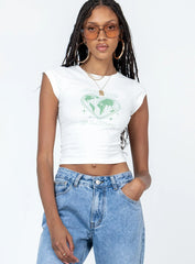 Peace and Love Longline Tee White