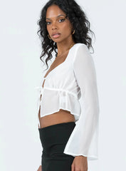 Kenney Long Sleeve Top White