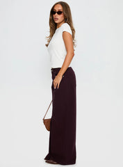 Big News Mid Rise Wide Leg Jeans Currant
