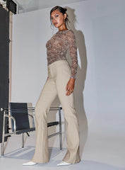 Kinkirk Flared Pants Taupe