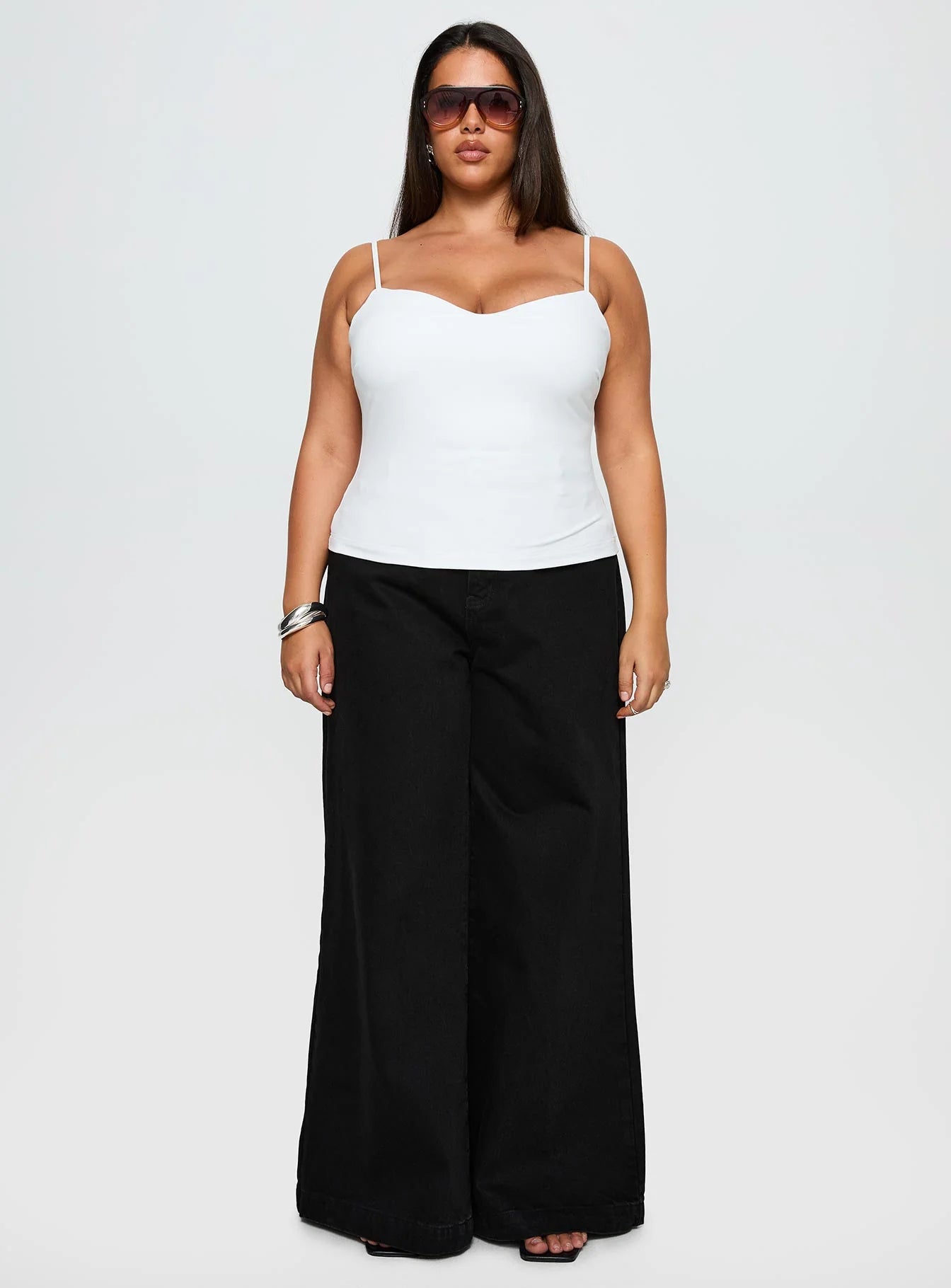 Goldie High Wide Jean True Black Curve