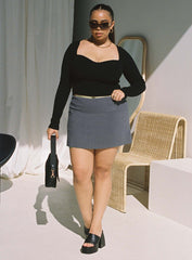 Alima Long Sleeve Top Black Curve