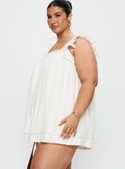Summerland Broiderie Mini Dress White Curve
