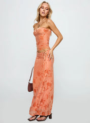 Mikah Maxi Skirt Orange