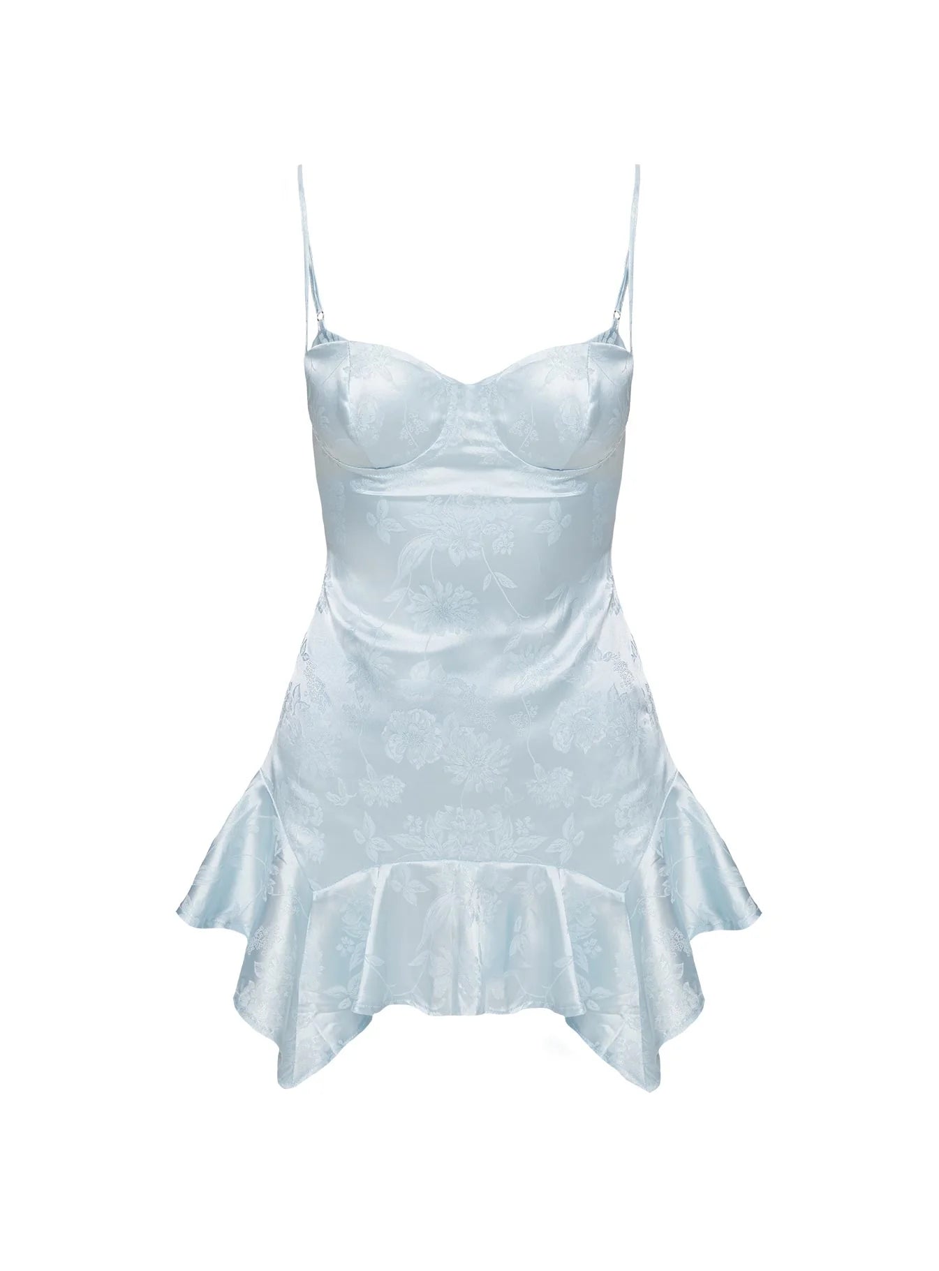 Secret Admirer Mini Dress Blue Curve