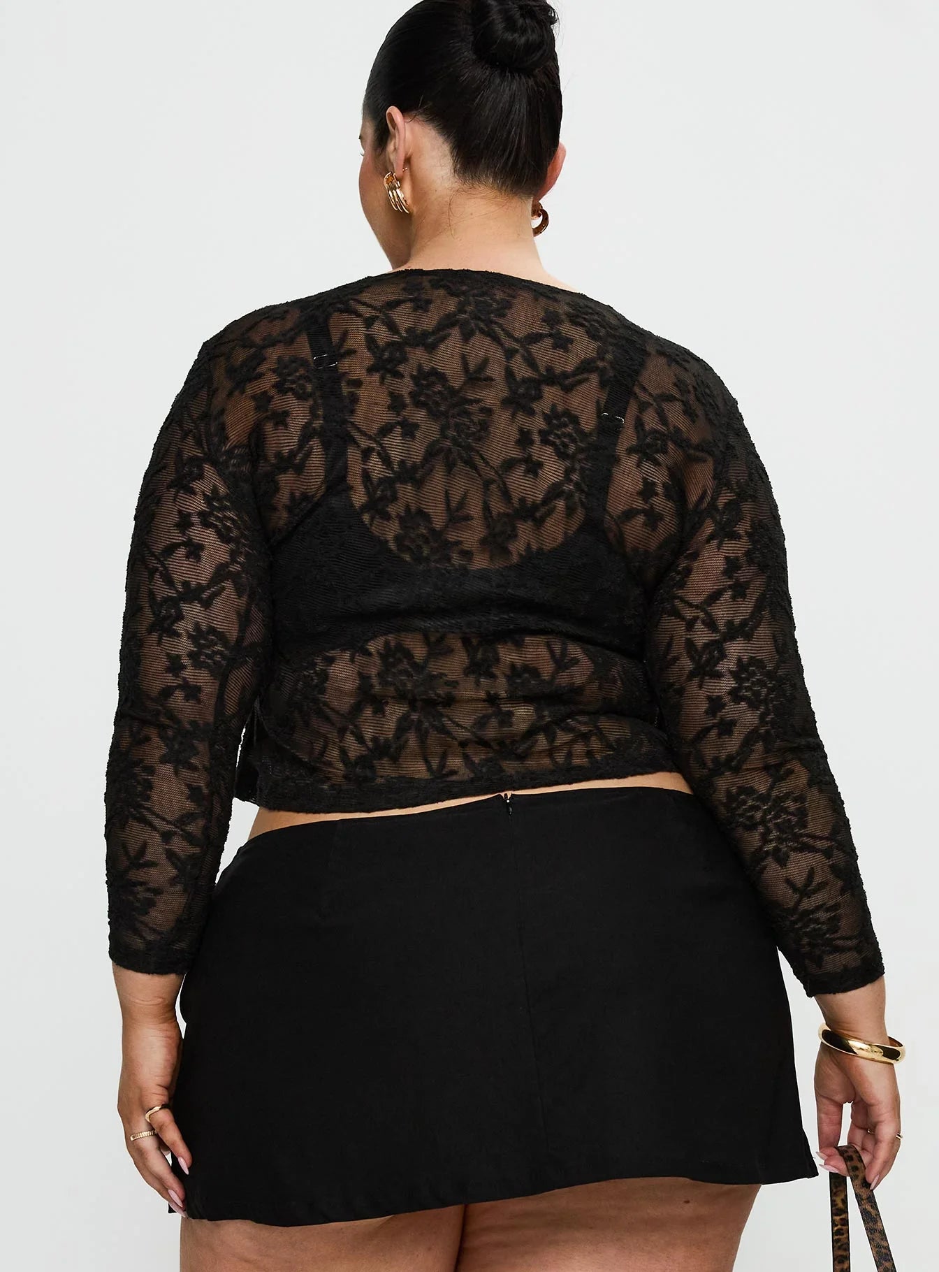 Martine Sheer Top Black Curve