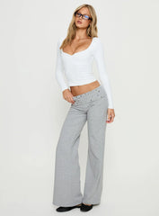 Evangelene Long Sleeve Top White