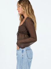 Kenney Long Sleeve Top Brown