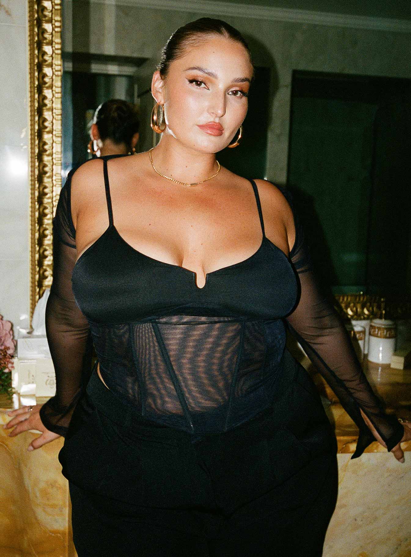 Archo Mesh Corset Black Curve