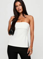 Express Yourself Zip Side Top White