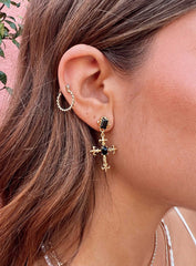Castial Earrings Gold / Black
