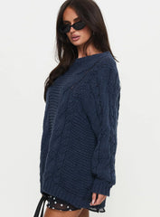 Gabrieal Knit Sweater Navy