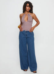Polaris Mid Rise Straight Leg Jeans Mid Blue
