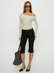 Synergies Long Sleeve Top Sage White Stripe
