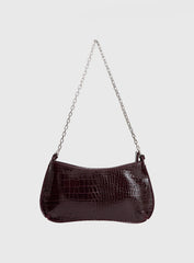 Gwynne Faux Leather Shoulder Bag Cherry Lacquer