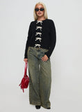 Rosalee Cardigan Black White