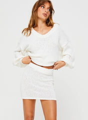 Zetna Knit Set White