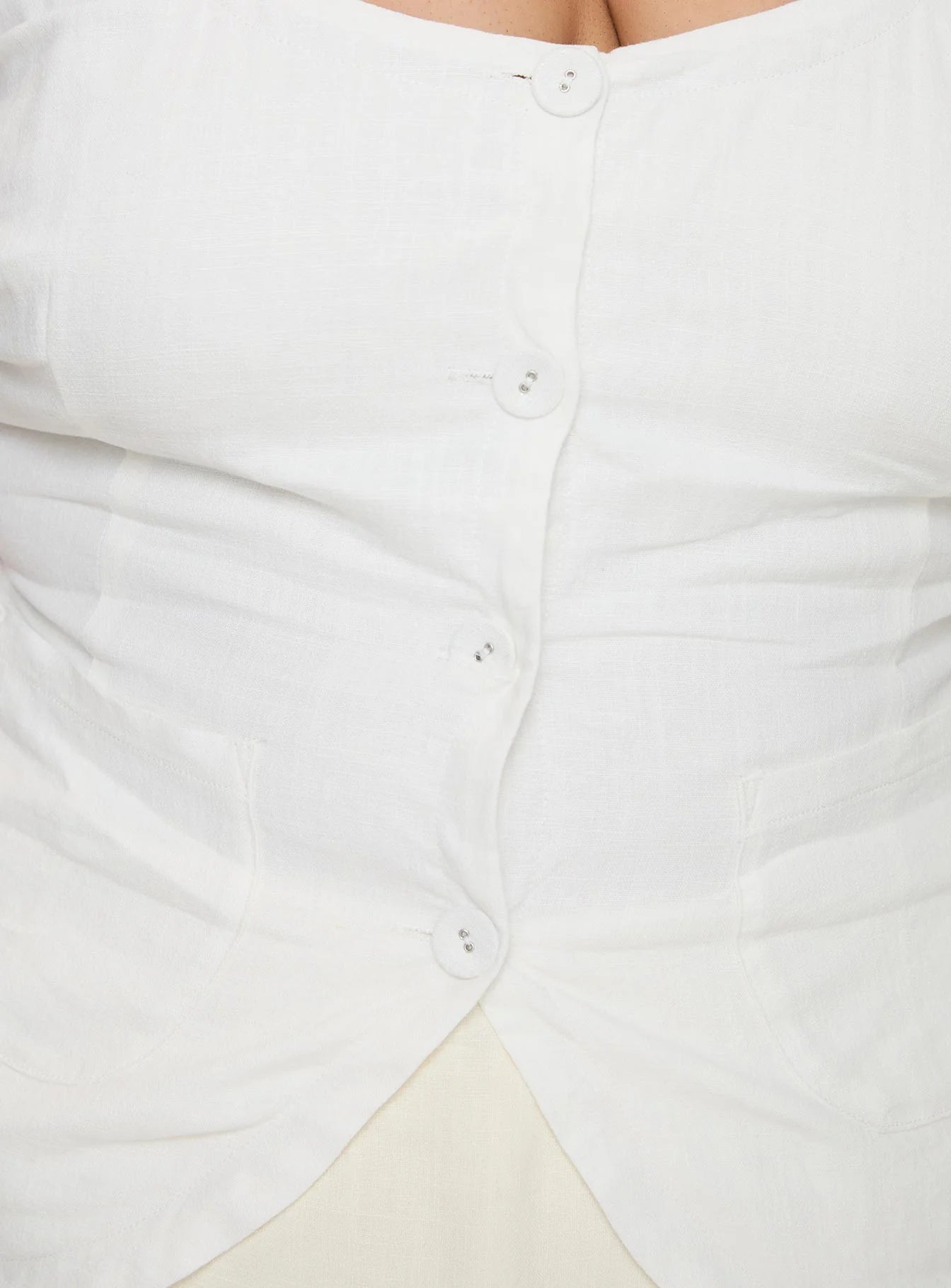 Spirito Vest Top White Curve