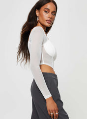 Maranta Long Sleeve Top White