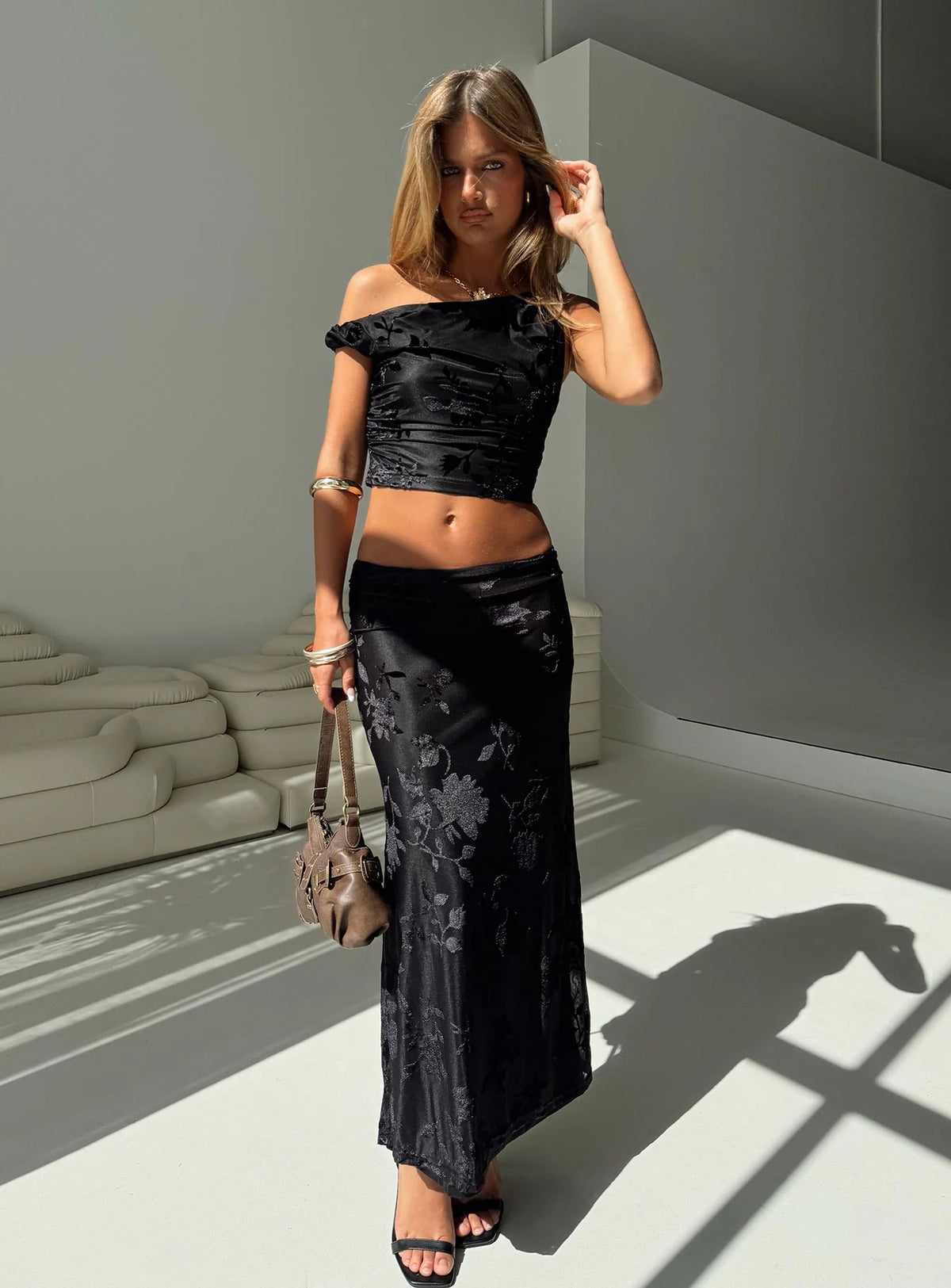 Look At You Go Asymmetrical Set Black