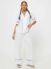 Sun Time Shirt White / Blue