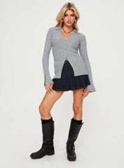 Beryl Long Sleeve Top Slate Grey