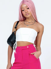 Mylor Strapless Top White
