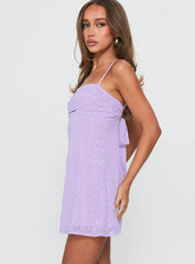 Shelley Embroidered Mini Dress Lilac