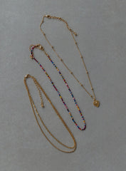 Opie Layered Necklace Gold / Multi