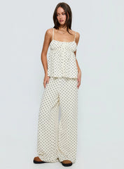 Cassini Set White Polka