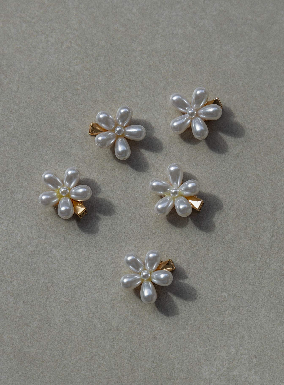 Hammond Flower Hair Clip Pack White