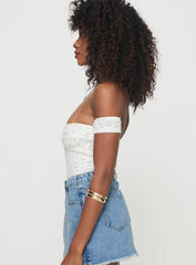 Ezrah Bodysuit White Floral