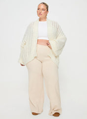 Abner Cable Cardigan Cream Curve