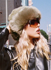 Veruca Fluffy Hat Brown