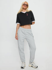 Ohio State Cropped Soccer Jersey Tee Black
