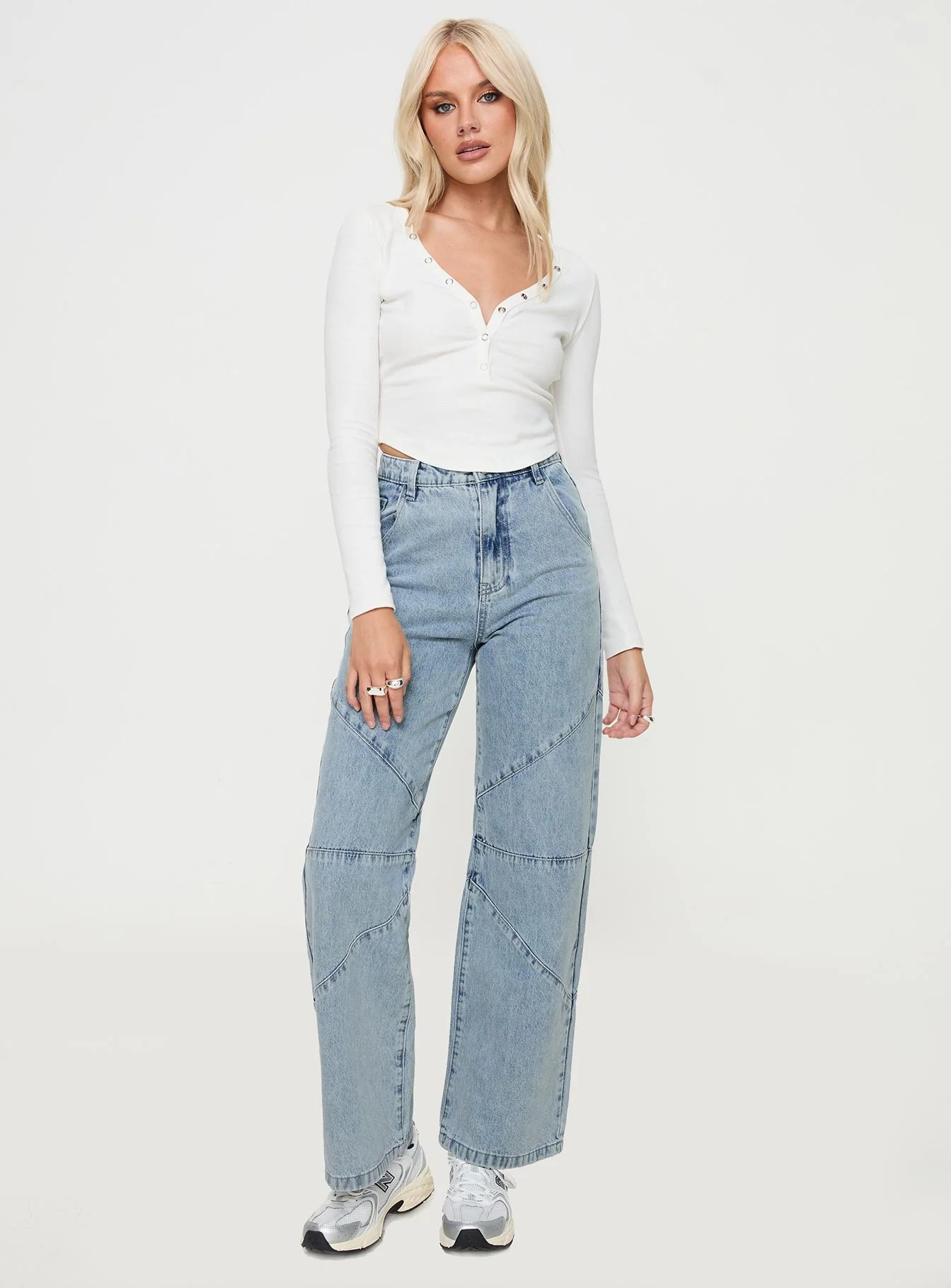 Hiya Long Sleeve Top White