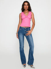 Danyia Frill Top Pink